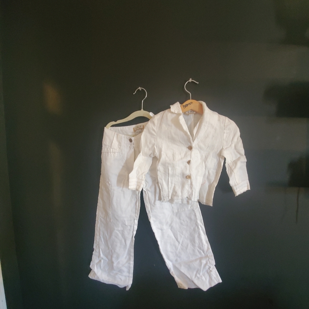 Linen shirt and pants set linen